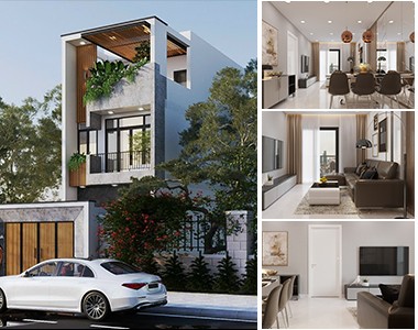 Thiết kế thi công nhà phố Anh Châu